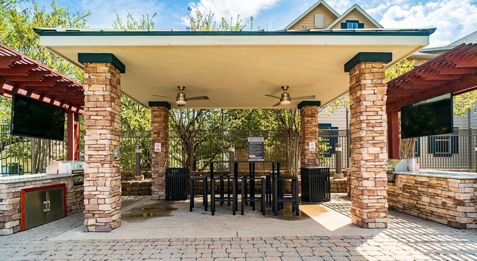 Enjoy our resident-only features covered, outdoor grills and dining area