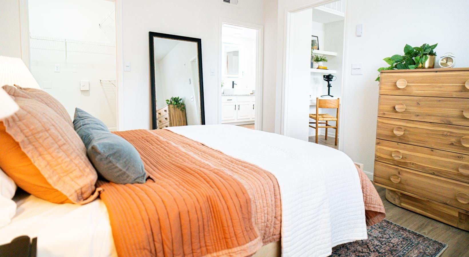 Generous bedroom offerings to fit every family bedroom with walk-in closet and bathroom access